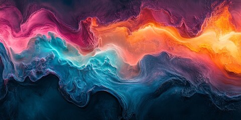 textures blending with dynamic, flowing colors and forms. Generative AI