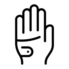 Obraz premium golf gloves line icon