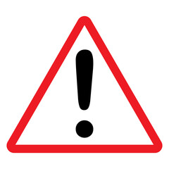 Exclamation Mark,danger warning sign, emergency alert,caution sign,vector icon illustration