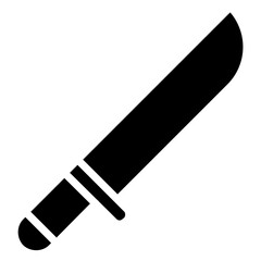 Knife Glyph Icon, Black And White Glyph Icon Symbol