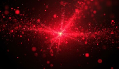 a close up of a red star on a black background