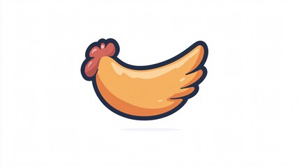 Chicken Wing Line Vector Icon for Design Projects