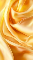 Obraz premium A close up shot of a yellow silk fabric