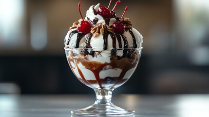 ice cream with chocolate