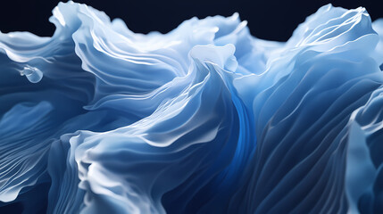 Cold blue air currents on a dark background 3d illustration. Zephyrous. Illustration