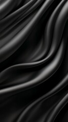 Obraz premium A black satin background with wavy lines