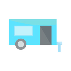 Camping Trailer Vector Icon