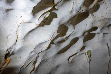 Interior of the large hall of old Karain cave, hidden in Mediterranean region. Confirms human...
