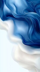 Obraz premium A blue and white abstract background with wavy lines