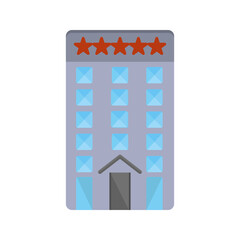 Five Star Building Vector Icon