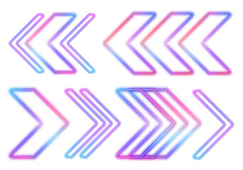 This set of glowing neon arrows contains a variety of colorful icons, perfect for use as location markers. Suitable for casinos, bars, cinemas, night clubs and motels in fort PNG.