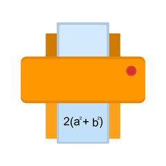 Print Math Sheet Vector Icon