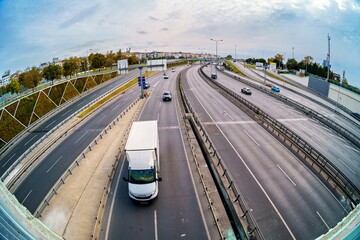 multi-lane highway in the city, city life and street view, urban architecture, Istanbul, Turkey