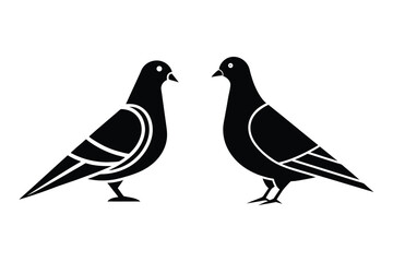 Modern Pigeon Silhouette Icon for Creative Design Projects.