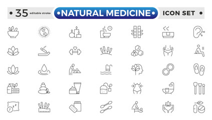 Natural medicine outline icon related to food oil, olive, rapeseed, canola, sunflower, palm, ghee, peanut, coconut, sesame, cook, oil, bottle, corn, Medicine, medication. Editable stroke outline icon.