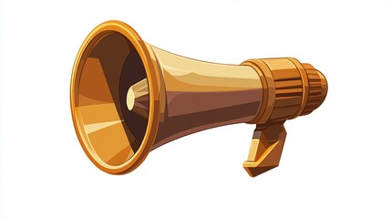 Isolated Megaphone Icon in 2D Flat Vector Style for Graphic Design Projects