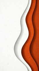 Fototapeta premium A white and orange background with wavy lines