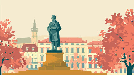 Statue of Josef Jungmann Czech Poet and Linguist