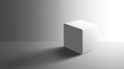 Minimalist Cube: A Study in Light and Shadow