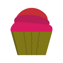 Cream Muffin Vector Icon