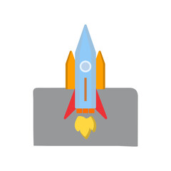 Rocket Launched Vector Icon