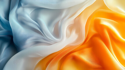 Obraz premium 3d glossy fabric pattern with vibrant flowing semi-transparent layers. Zephyrous. Illustration