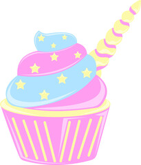 Colorful Cake Illustration