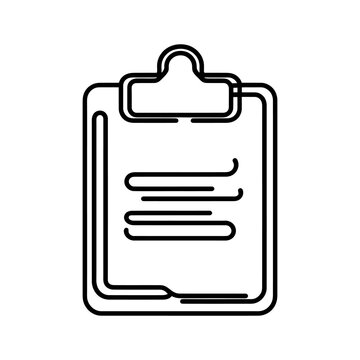 recommend clip art: One continuous line illustration of a checklist, isolated on white background. Line art of a checklist.