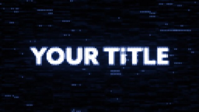 Digital Glitch Distorted Blocks Title Intro