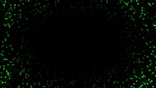 Digital Glitch Block Particles Animated Background