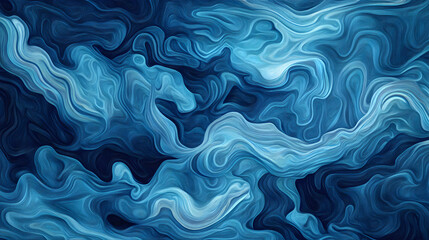 Obraz premium Abstract blue background with waves and curves. to aspect ratio. generative ai. Zephyrous. Illustration