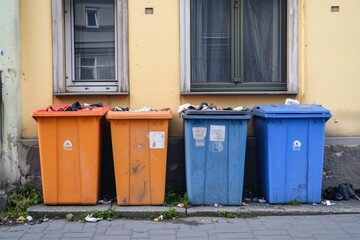 Selective waste collection point, recycling