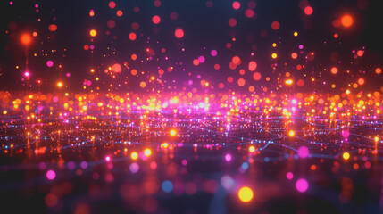 Obraz premium Vibrant Abstract Lights Background with Colorful Swirls and Glows Creating a Dynamic and Energetic Atmosphere Perfect for Modern Art Displays or Creative Graphic Design Projects