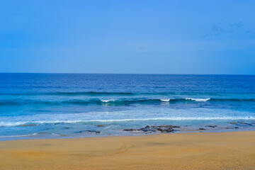 Cofete National Park with the wildest and widest beaches on the island of Fuerteventura