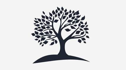Flat Vector Tree Icon Illustration for Graphic Design