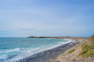 Ocean landscape at the southernmost point of Fuerteventura