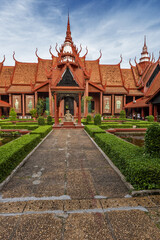 courtyard of The National Museum of Cambodia in Phnom Penh, Cambodia