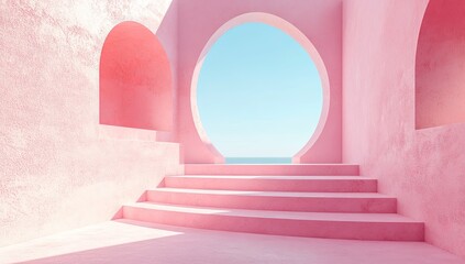 Abandoned prison corridor illuminated by sunlight in a dilapidated facility