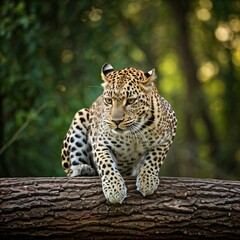 Fototapeta premium leopard in the tree
