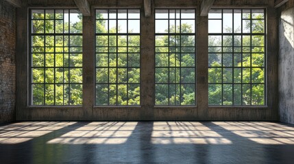 Luminous Loft:  Industrial Chic Meets Serene Nature