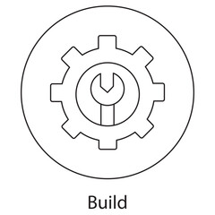 Build Icon, Mastering the Art of Construction and Design, Building the Future Innovative Techniques and Sustainable Solutions Icons, vector