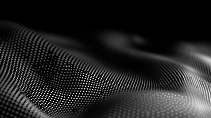 Abstract Digital Waveform: Monochromatic Dots in Motion