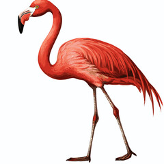 Obraz premium Elegant Flamingo Watercolor Vector Art