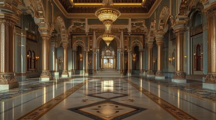 Obraz premium Magnificent Palace Interior: A Glimpse into Opulent Grandeur