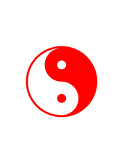 red yin and yang	
