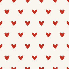 Tiny cute hearts background. Seamless repeat vector pattern for Valentine's Day.