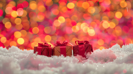 Festive Red Christmas Gift Boxes