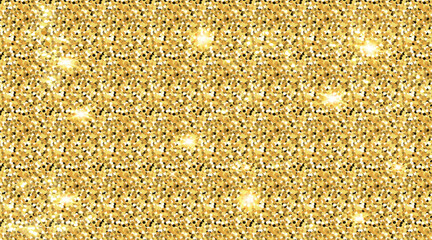 gold glittered background with sparkles. Vector file