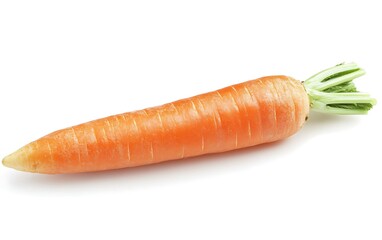 Single fresh orange carrot isolated on white background. (2)