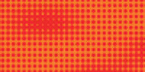 Dots halftone orange color pattern gradient texture with technology digital background. Dots pop art comics with summer background.
